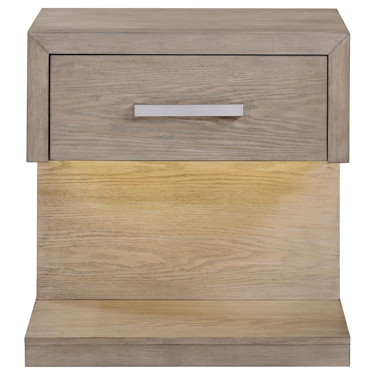 Kenora Barley Brown 1-Drawer Nightstand from Coaster - Luna Furniture