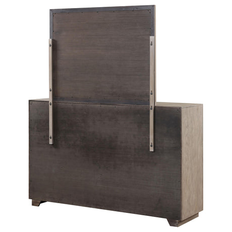 Kenora Barley Brown 6-Drawer Dresser and Mirror from Coaster - Luna Furniture