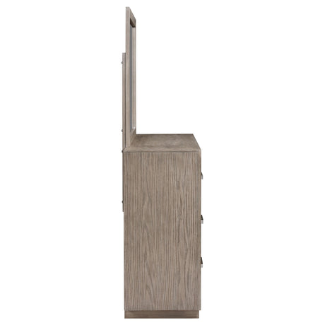 Kenora Barley Brown 6-Drawer Dresser and Mirror from Coaster - Luna Furniture