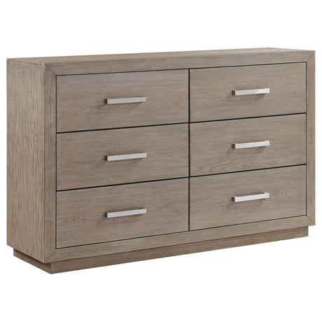 Kenora Barley Brown 6-Drawer Dresser from Coaster - Luna Furniture