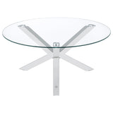 Kenzie Chrome 3-Piece Round Coffee and End Table Set from Coaster - Luna Furniture