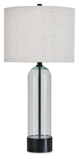 Kerrbrook Clear/Black Table Lamp from Ashley Furniture - Luna Furniture
