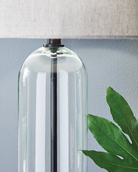 Kerrbrook Clear/Black Table Lamp from Ashley - Luna Furniture