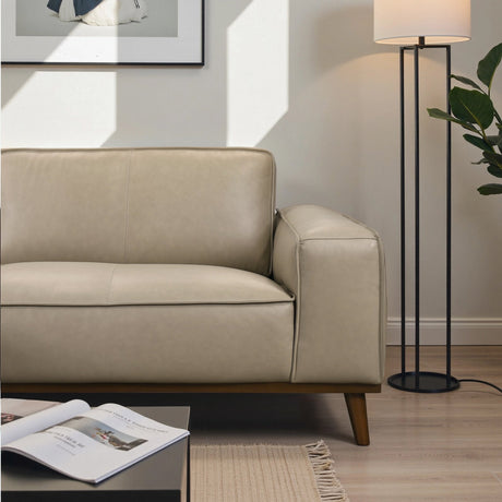 Kerrville Beige Leather Left Sectional Sofa from Ashcroft Furniture - Luna Furniture