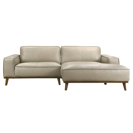 Kerrville Beige Leather Right Sectional Sofa from Midinmod - Luna Furniture