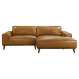 Kerrville Tan Leather Right Sectional Sofa from Ashcroft Furniture - Luna Furniture