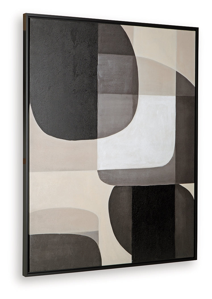 Kesleigh Black/White Wall Art from Ashley - Luna Furniture