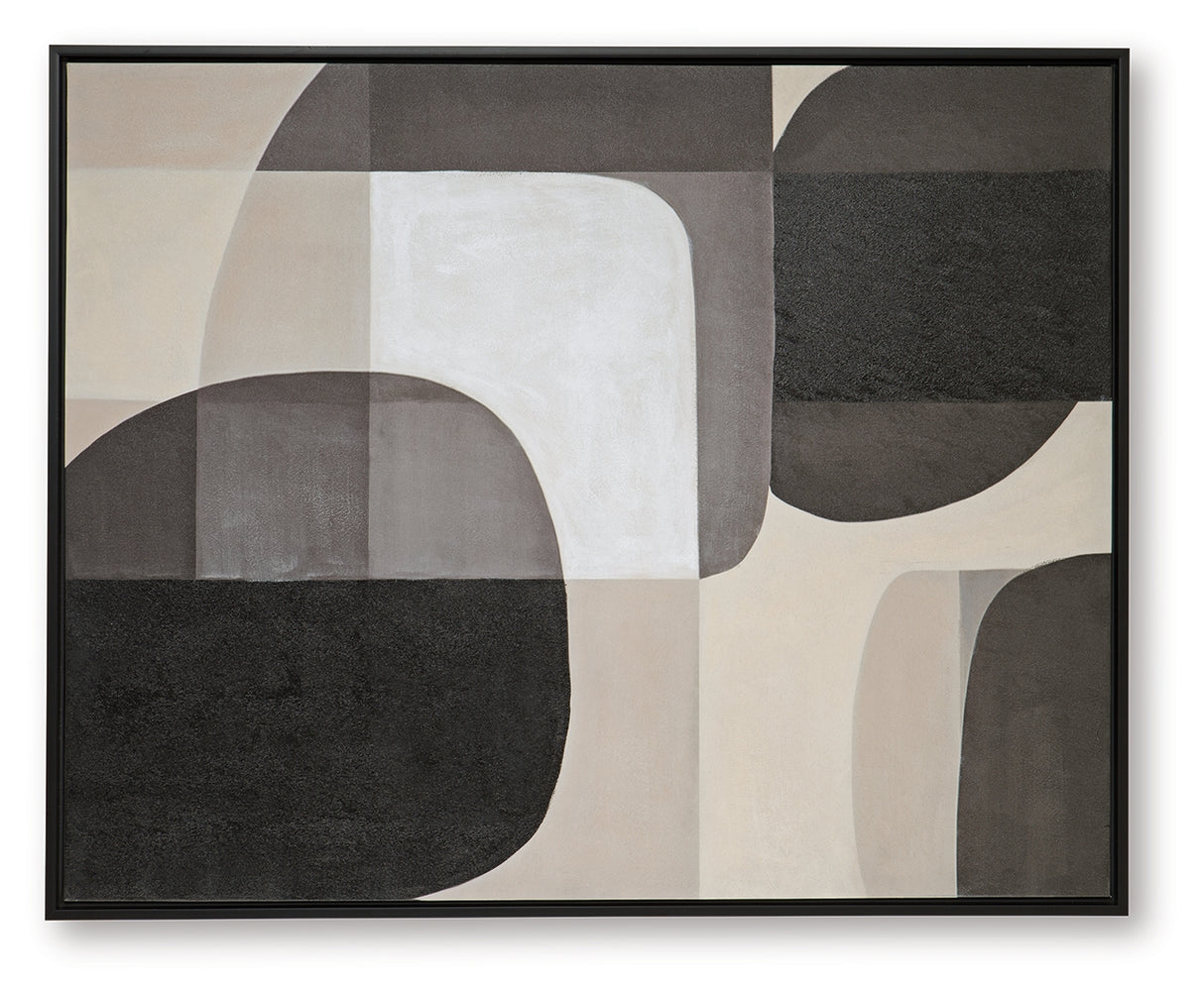 Kesleigh Black/White Wall Art from Ashley - Luna Furniture