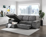 Kevin Gray Sectional With Pull-Out Bed from Happy Homes - Luna Furniture