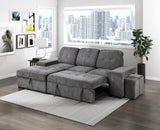 Kevin Gray Sectional With Pull-Out Bed from Happy Homes - Luna Furniture