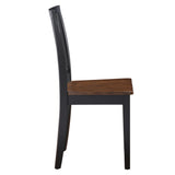 Joplin Walnut/Ebony Solid Wood Dining Chair, Set of 2 from Steve Silver - Luna Furniture