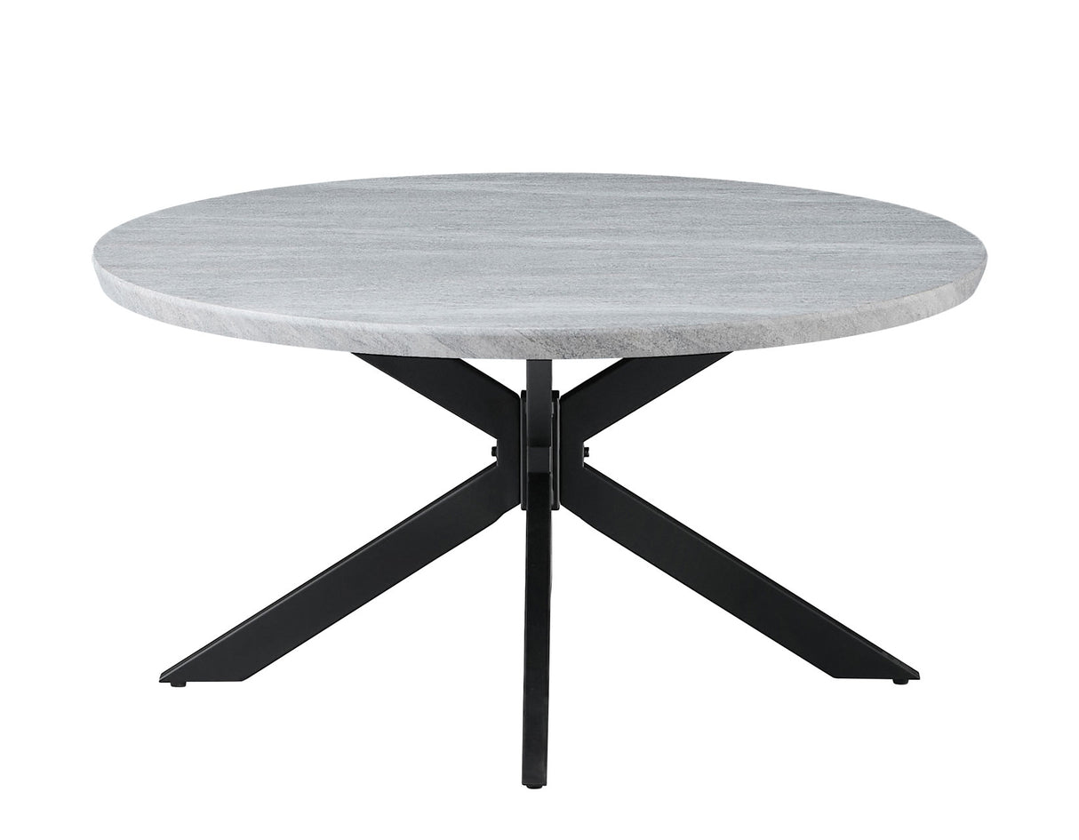 Keyla Faux-Marble Round Cocktail Table from Steve Silver - Luna Furniture
