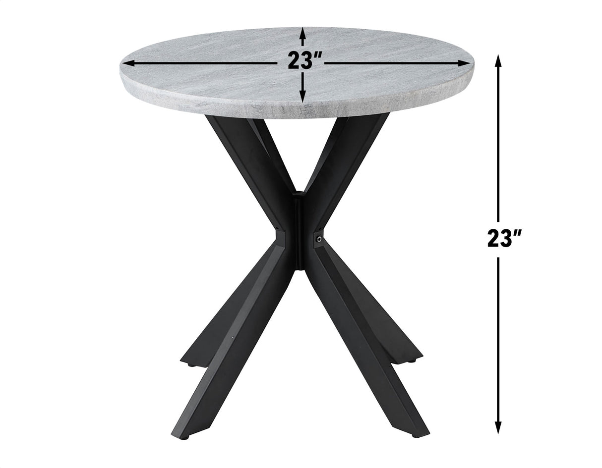 Keyla Faux-Marble Round End Table from Steve Silver - Luna Furniture