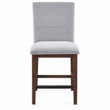 Zen Gray Velvet 24″ Counter Chair, Set of 2 from Steve Silver - Luna Furniture