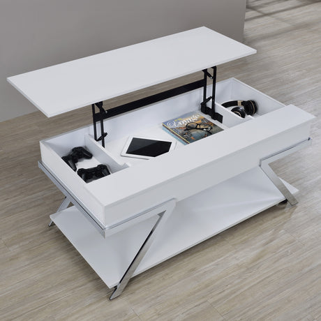 Zena Lift-Top Cocktail Table with Casters from Steve Silver - Luna Furniture