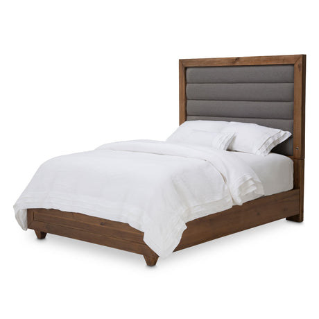 Brooklyn Walk Burnt Umber Eastern King Channel Tufted Panel Bed (3 Pc) from Michael Amini - Luna Furniture