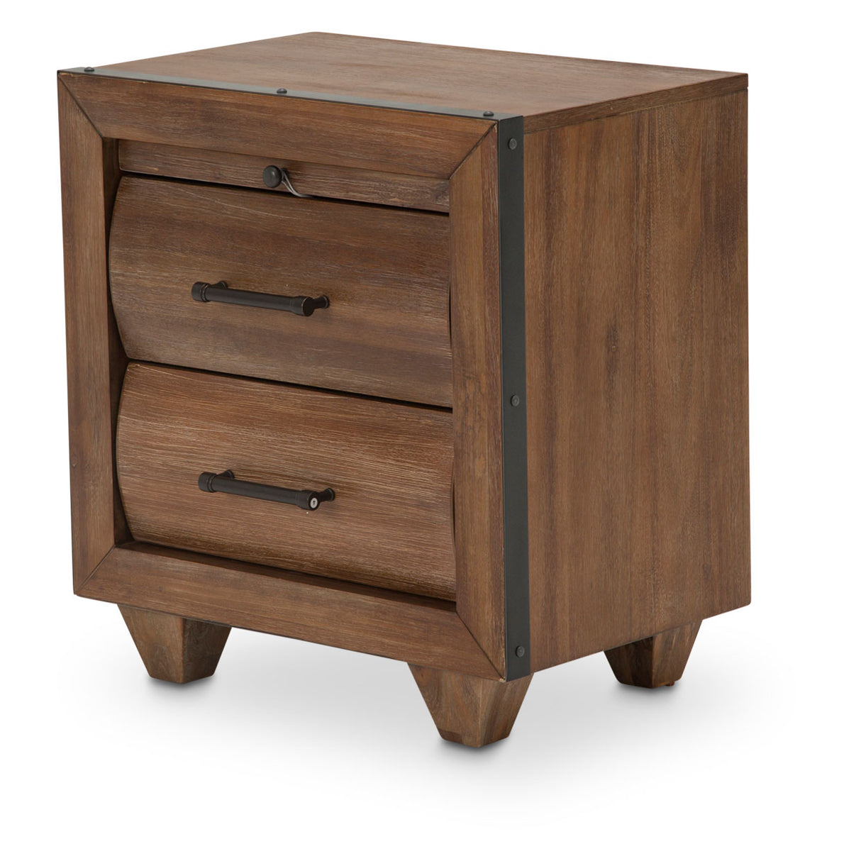 Brooklyn Walk Burnt Umber 2-drawer Nightstand from Michael Amini - Luna Furniture