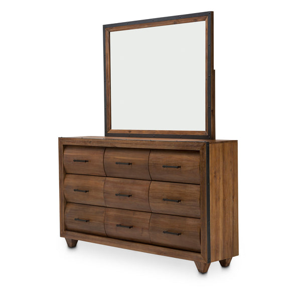 Brooklyn Walk Burnt Umber Dresser With Mirror