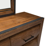 Brooklyn Walk Burnt Umber Dresser With Mirror from Michael Amini - Luna Furniture