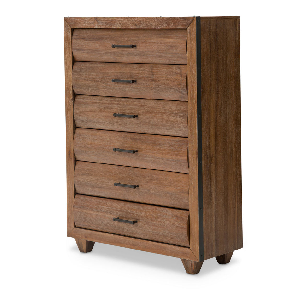Brooklyn Walk Burnt Umber 6-drawer Vertical Chest from Michael Amini - Luna Furniture
