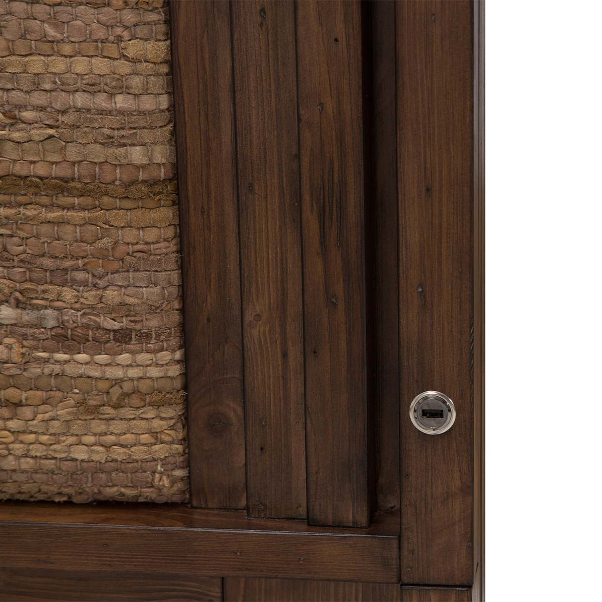 Carrollton Rustic Ranch Queen Panel Bed W/fabric Insert (3 Pc) from Michael Amini - Luna Furniture