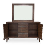 Carrollton Rustic Ranch Sideboard With Mirror from Michael Amini - Luna Furniture