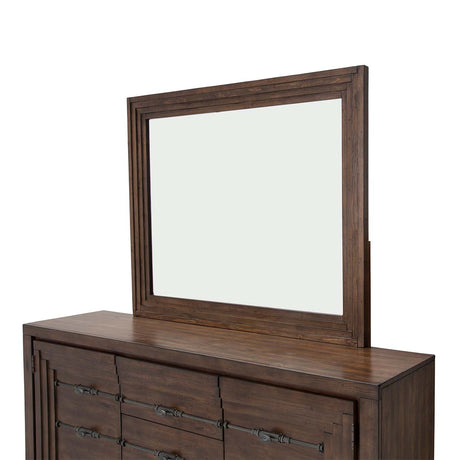 Carrollton Rustic Ranch Sideboard With Mirror from Michael Amini - Luna Furniture