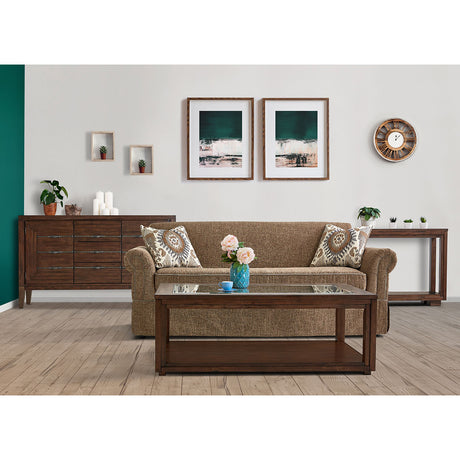 Carrollton Rustic Ranch Sideboard With Mirror from Michael Amini - Luna Furniture