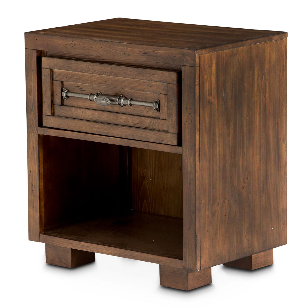 Carrollton Rustic Ranch 1-drawer Nightstand from Michael Amini - Luna Furniture
