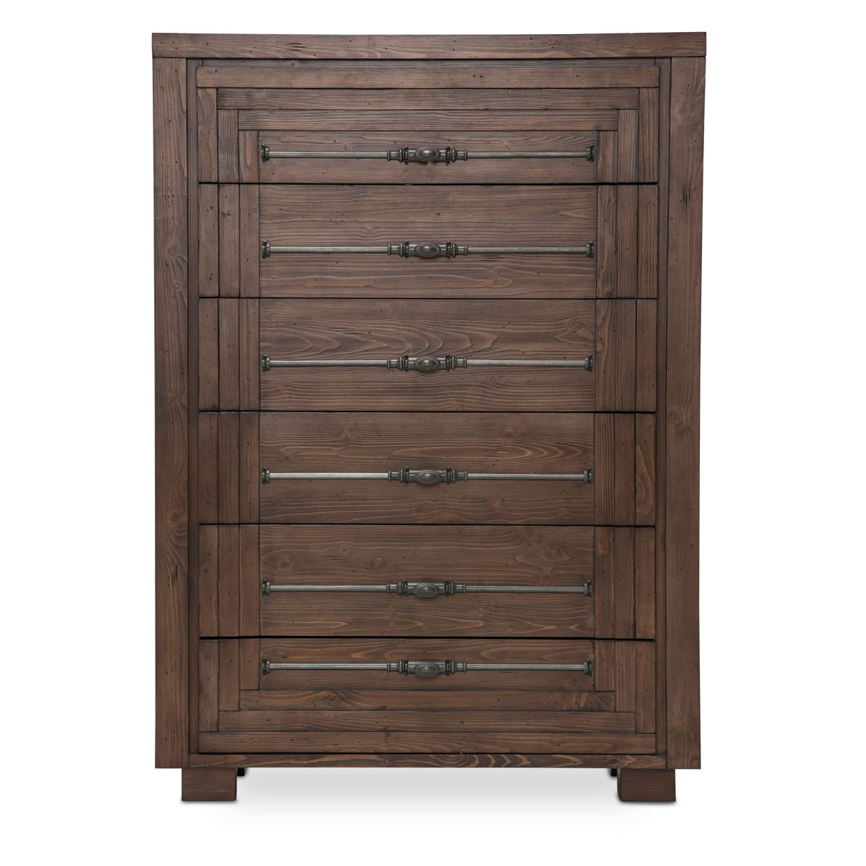 Carrollton Rustic Ranch 6-drawer Vertical Chest from Michael Amini - Luna Furniture