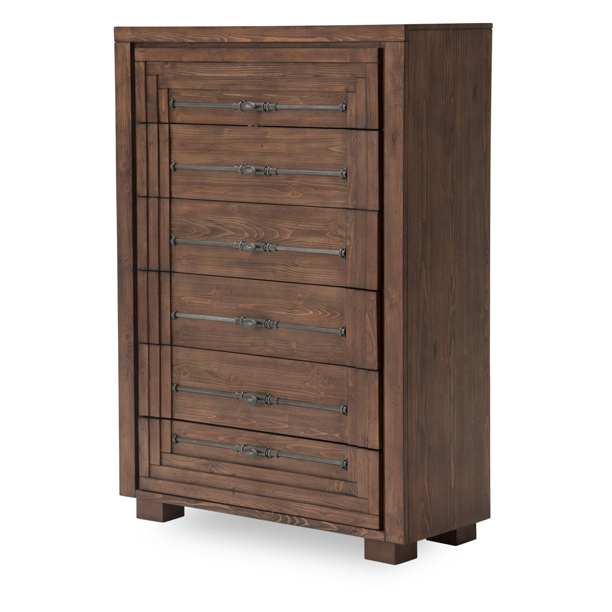 Carrollton Rustic Ranch 6-drawer Vertical Chest from Michael Amini - Luna Furniture