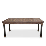 Crossings Reclaimed Barn Rectangular Dining Table from Michael Amini - Luna Furniture