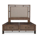 Crossings Reclaimed Barn Eastern King Panel Bed W/ Drawers from Michael Amini - Luna Furniture