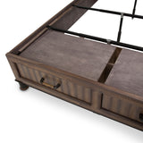 Crossings Reclaimed Barn Eastern King Panel Bed W/ Drawers from Michael Amini - Luna Furniture