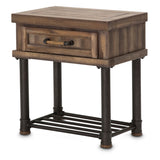 Crossings Reclaimed Barn Side Table W/ Drawer from Michael Amini - Luna Furniture