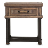 Crossings Reclaimed Barn Side Table W/ Drawer from Michael Amini - Luna Furniture