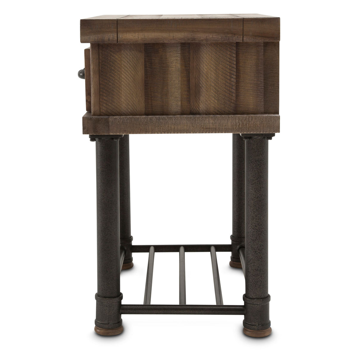 Crossings Reclaimed Barn Side Table W/ Drawer from Michael Amini - Luna Furniture