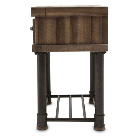 Crossings Reclaimed Barn Side Table W/ Drawer from Michael Amini - Luna Furniture