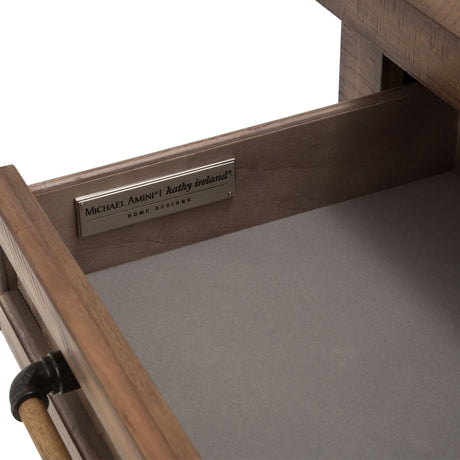 Crossings Reclaimed Barn Side Table W/ Drawer from Michael Amini - Luna Furniture