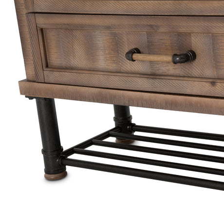 Crossings Reclaimed Barn Storage Console-dresser-sideboard-credenza from Michael Amini - Luna Furniture