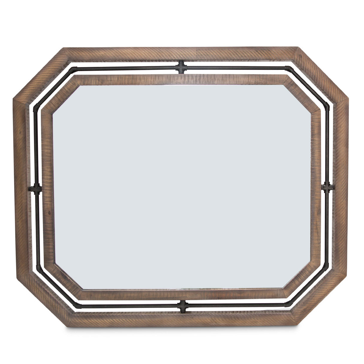 Crossings Reclaimed Barn Wall Mirror from Michael Amini - Luna Furniture