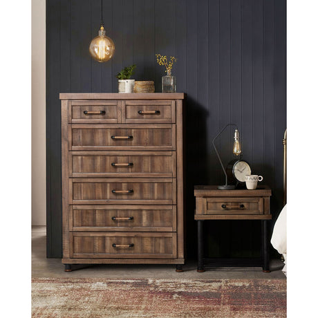 Crossings Reclaimed Barn 6 Drawer Vertical Storage Cabinets-chest Of Drawers from Michael Amini - Luna Furniture