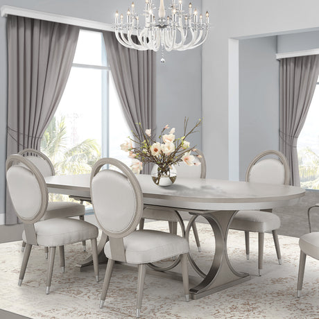 Eclipse Moonlight Oval Dining Table from Michael Amini - Luna Furniture