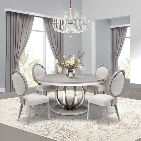 Eclipse Moonlight Round Dining Table from Michael Amini - Luna Furniture