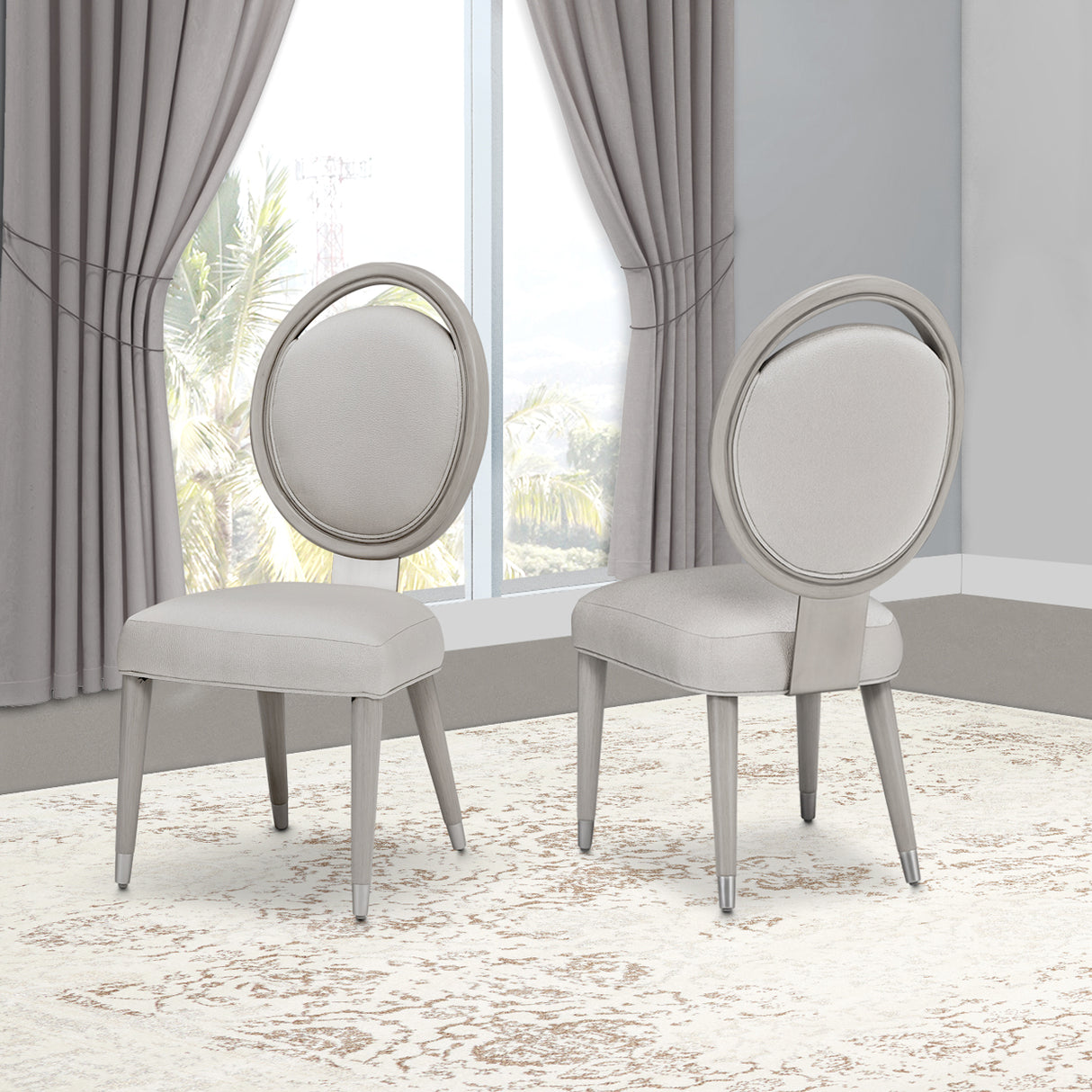 Eclipse Moonlight Dining Side Chair from Michael Amini - Luna Furniture