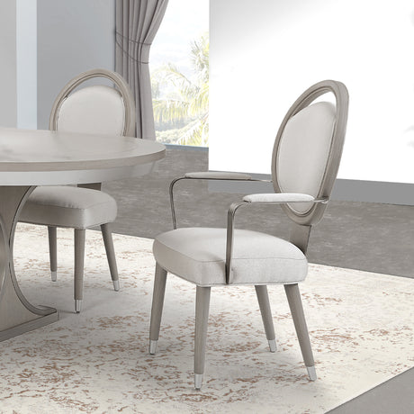 Eclipse Moonlight Dining Arm Chair from Michael Amini - Luna Furniture