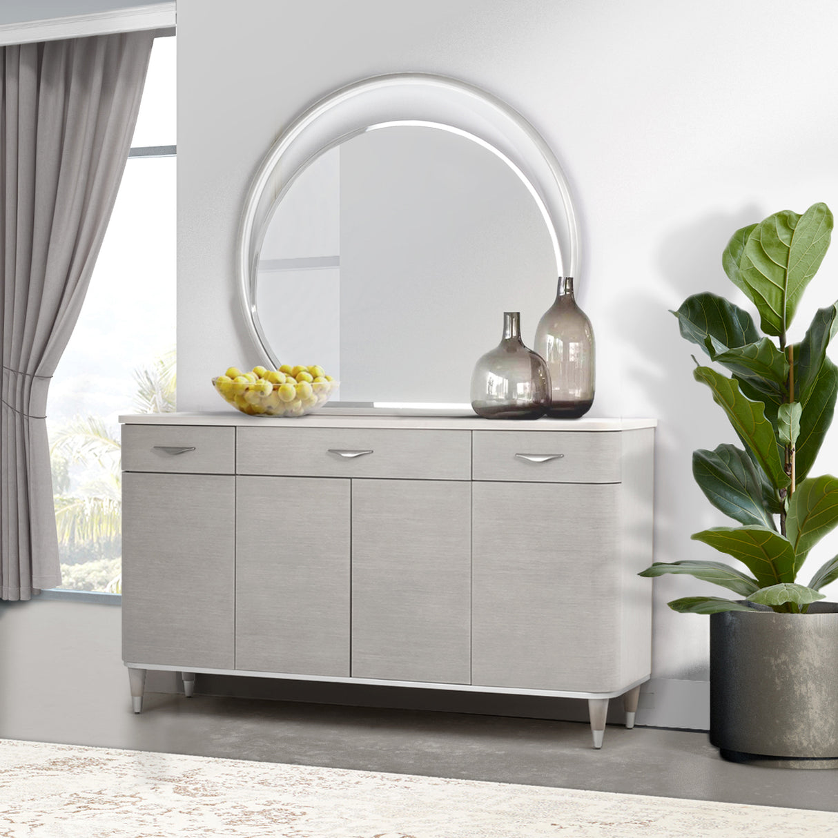 Eclipse Moonlight Sideboard from Michael Amini - Luna Furniture