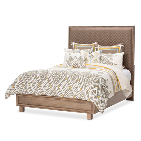 Hudson Ferry Driftwood Cal. King Panel Bed - Autumn Bronze from Michael Amini - Luna Furniture