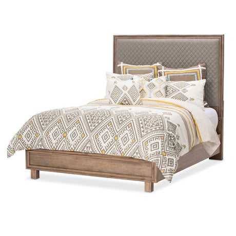 Hudson Ferry Driftwood Cal. King Panel Bed - Slate Gray from Michael Amini - Luna Furniture