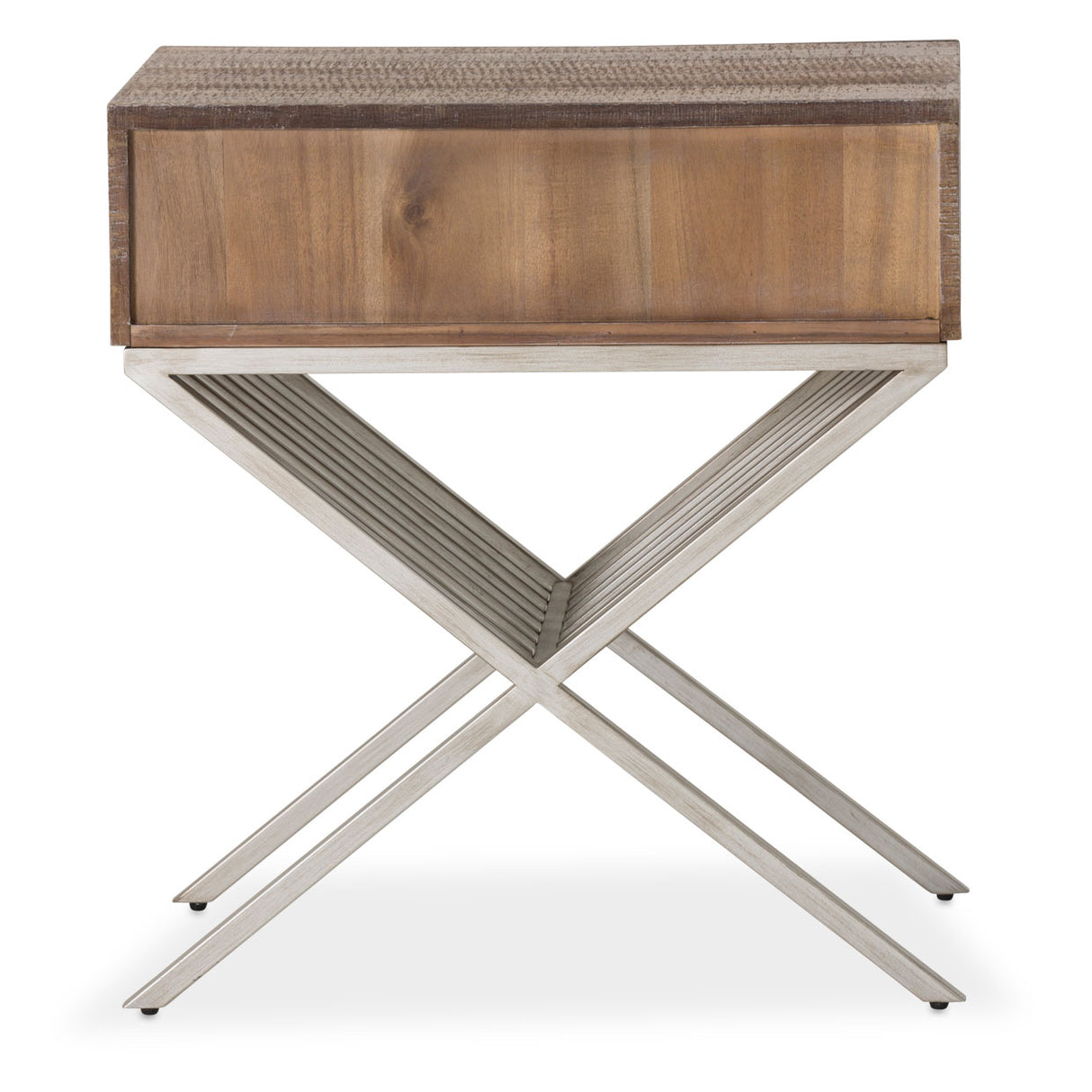 Hudson Ferry Driftwood Side Table With Drawer from Michael Amini - Luna Furniture